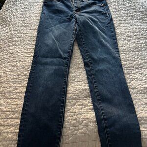 Madewell 9” High Rise Skinny Jeans in Dark Blue Denim Wash, Size 27